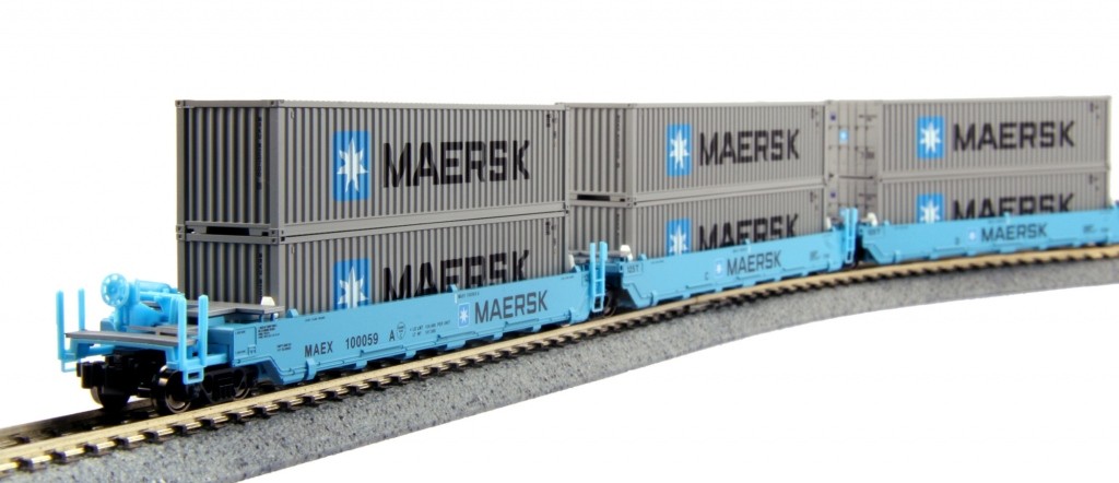 106-6198 *Gunderson MAXI-I Well Car 5 Unit Set Maersk 100029