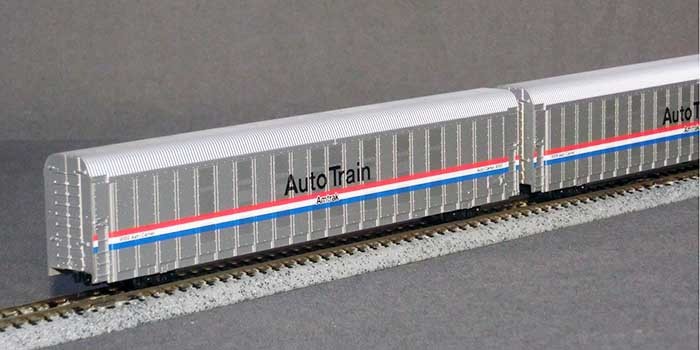 106-5507 Autorack Amtrak Auto Train* Phase III 4-Car Set #1 - Train Trax