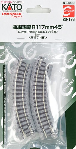 4 pcs KATO New Kato 20-172  R183-45 curved track UK Stock 4949727053202 