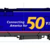 176-6037 P42 Loco Amtrak PhVI 108 W/50th Logo - Image 2