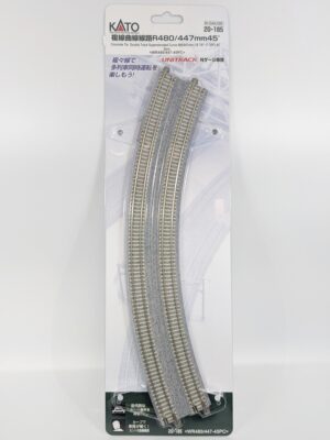 Kato Unitrack N Scale 9 3/4 Inch Straight Double Track - 2 Piece Model Railroad Set