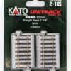 2-105 HO Ground Level 60mm Straight Track (4)
