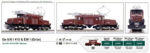 10-1987S Ge6/6-I<Rhaetian Crocodile> + Alpine Green Passenger Car 5-Car Set - DCC Sound Fitted