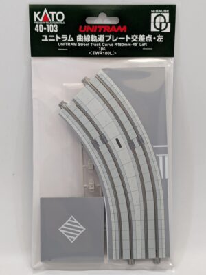 40-103 *Unitram Street Curved Track R180 45 Degree Left