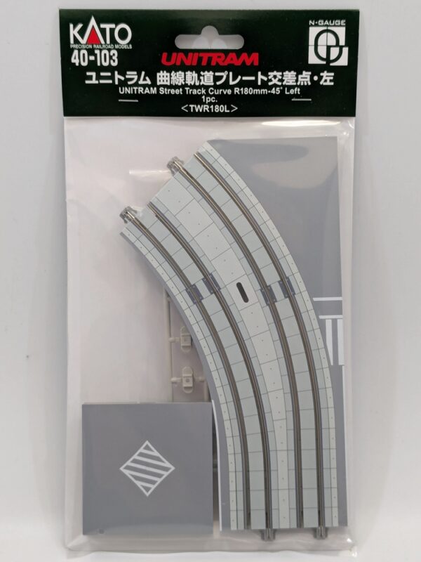 40-103 *Unitram Street Curved Track R180 45 Degree Left