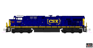 176-8962 (N) ES40DC CSX Box Car Logo #5327 (Western Maryland)