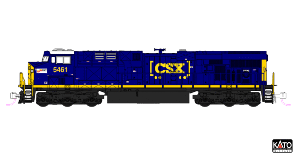 176-8963-DCC (N) ES40DC CSX Box Car Logo #5461 (Seaboard) DCC