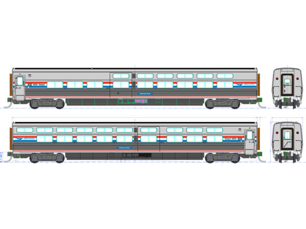 35-6221 (HO) Viewliner II Sleeper Amtrak PhIII 62501 Potomac River