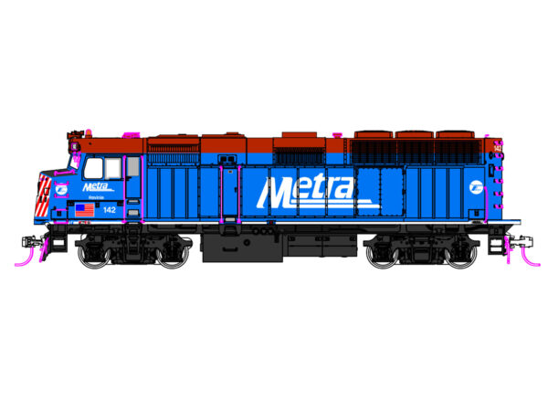 37-6574-S (HO) EMD F40PH w/Ditch Lights Chicago Metra 142 (DCC-Sound)