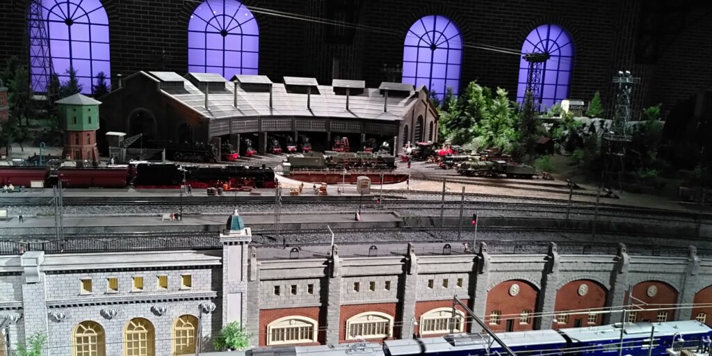 Detail of large diorama at Hara Model Railway Museum