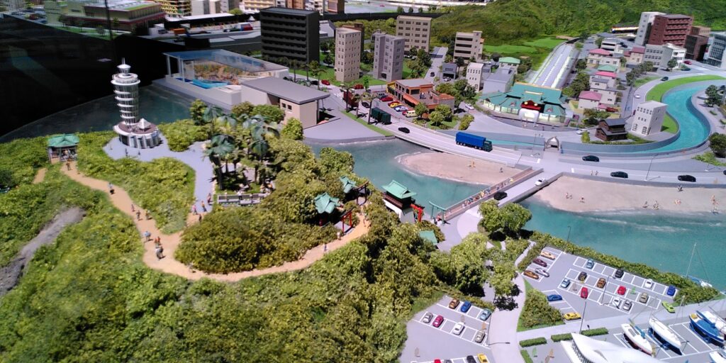 Detail of Diorama Park at Romancecar museum