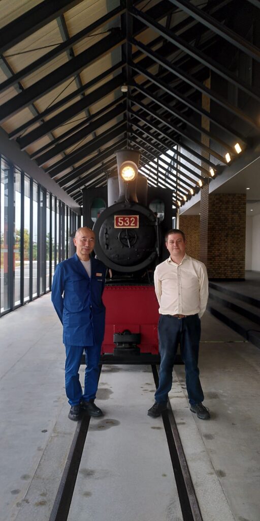 Me and Mr Koumo at KATO Factory