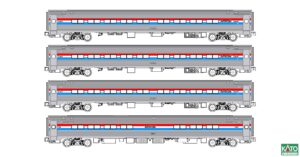 106-8020 Amfleet I Coach Set (4) Amtrak PhIII