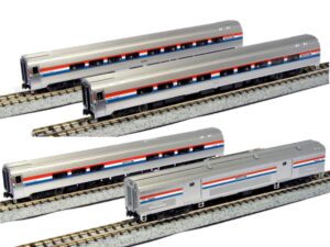 106-8020 Amfleet I Coach Set (4) Amtrak PhIII