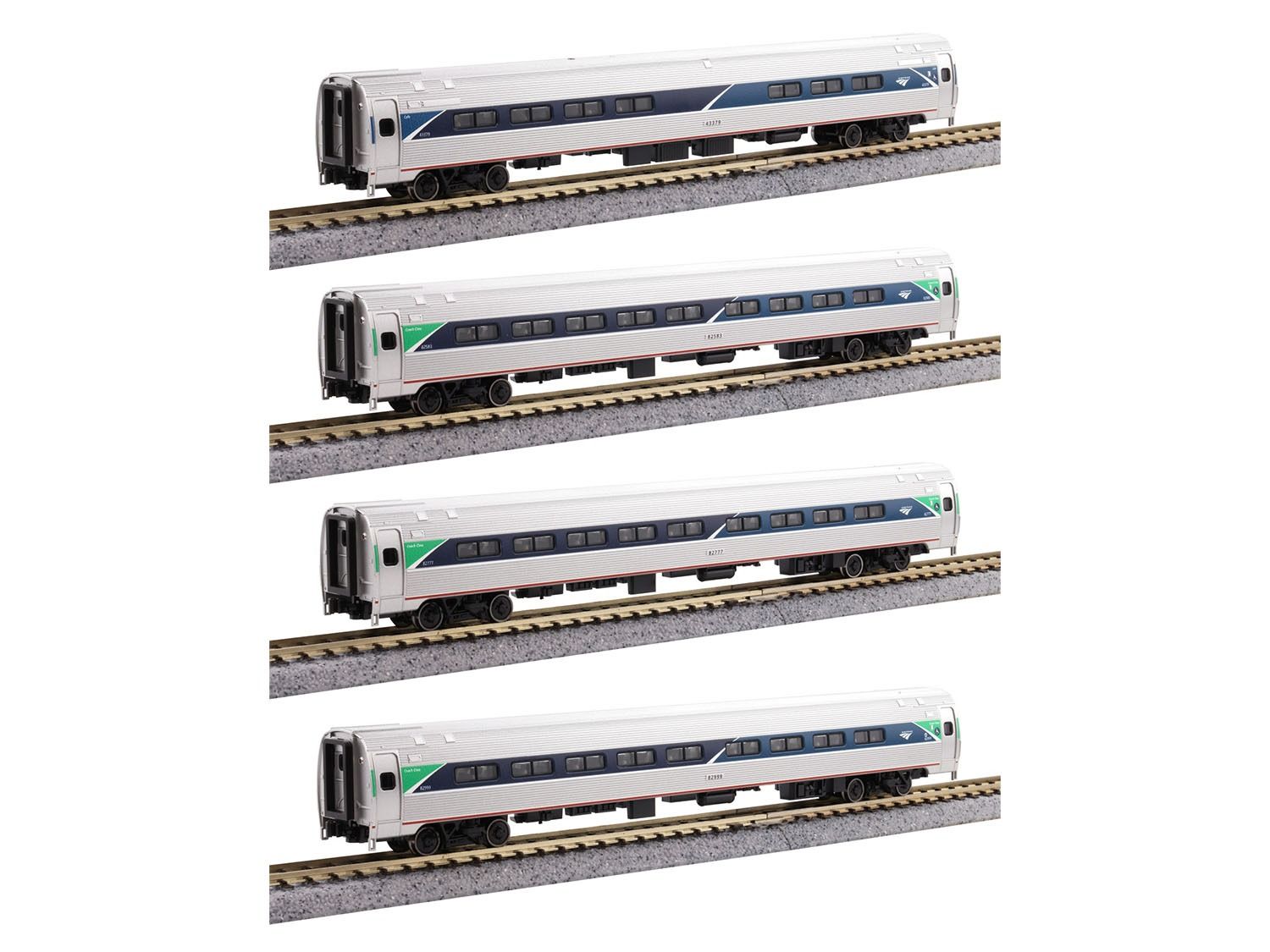 106-8021 N Amfleet I 4 Car Bookcase Set Phase VII