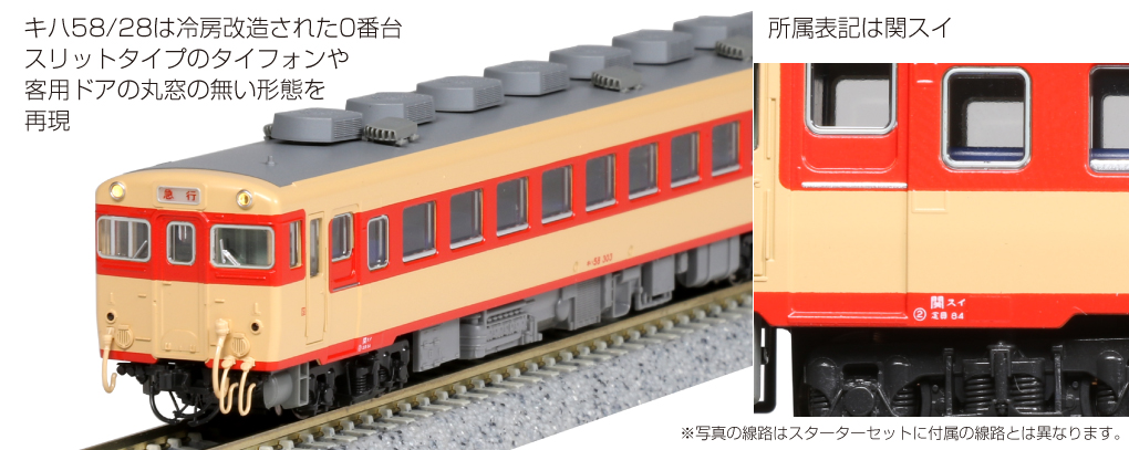10-2222 KiHa 58 Series Express Diesel Railcar 3-Car Set - Image 3