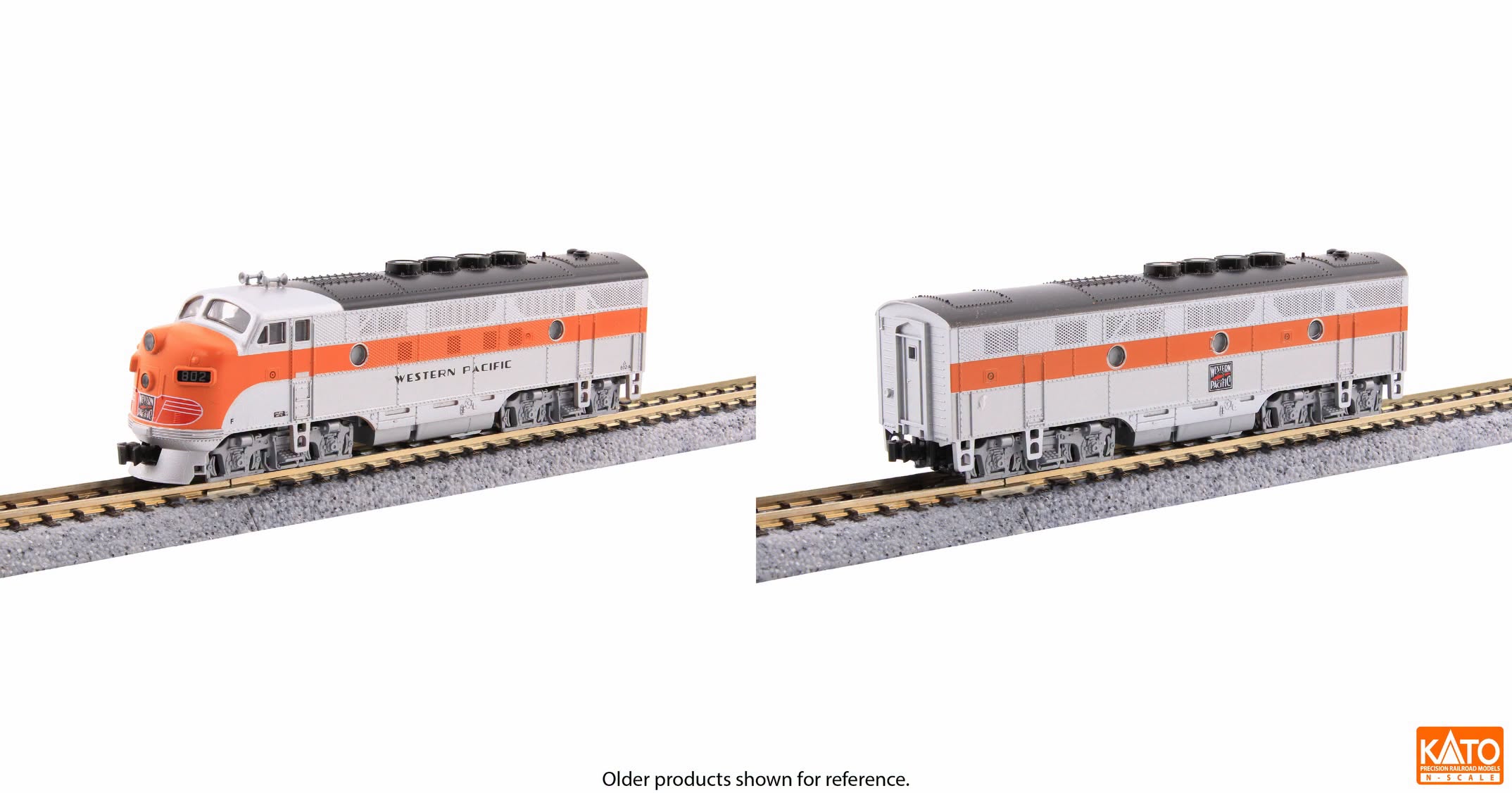 106-0307 F3A + F3B 2 Locomotive Set Western Pacific #801/801B