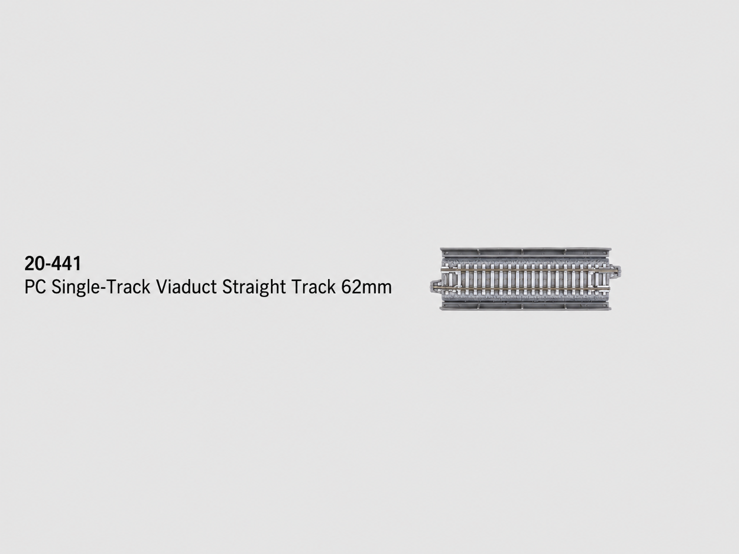 20-441 PC Single Straight Viaduct Track 62mm 2 pcs