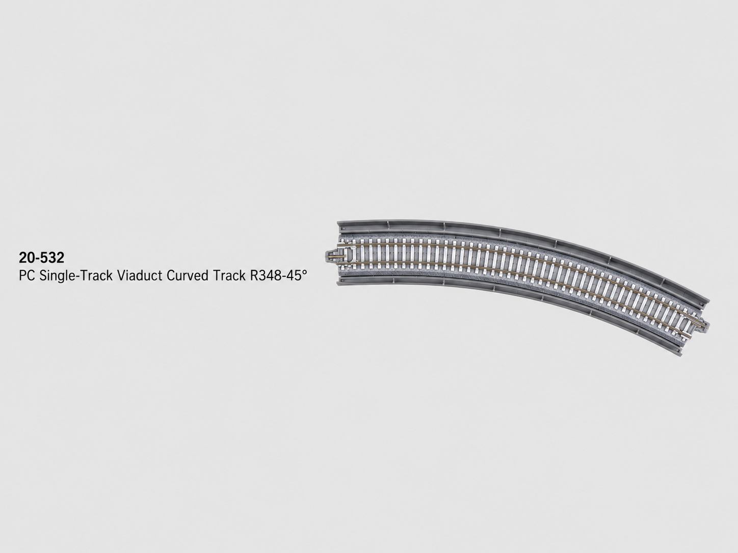 20-532 PC Single Curved Viaduct Track R348-45 2 pcs